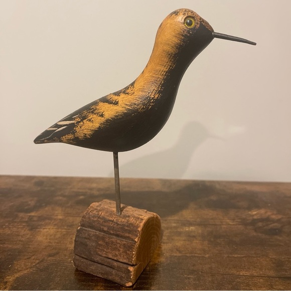 Jim Slack Shorebird  Black Bellied Plover Signed by Artist Carved Wood Decoy - Picture 1 of 5